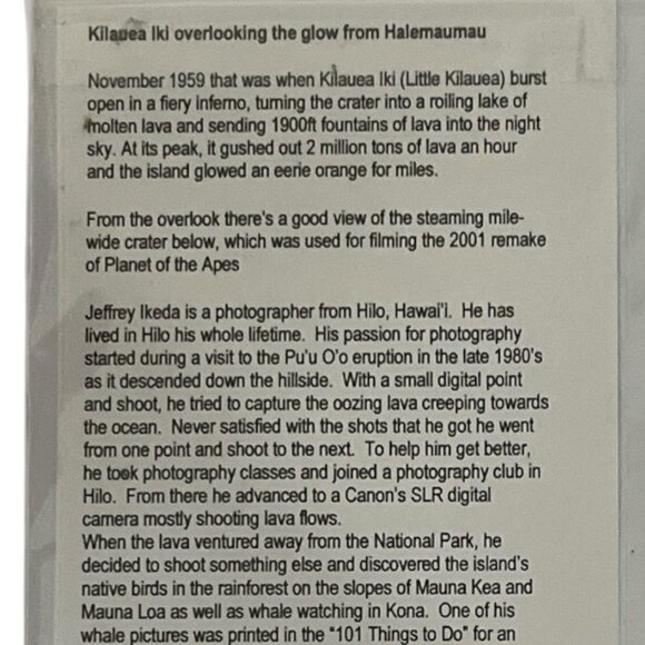 Jeffrey Ikeda Signed 8x10 Photo Print – Kilauea Iki Glow from Halemaumau, Hawaii - Picture 5 of 6